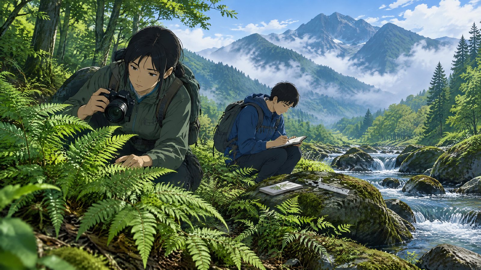 山地蕨类植物观察与拍摄场景
